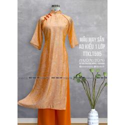 Áo Dài Phom Trẻ Gấm Lụa Phom Suông TTKLT595